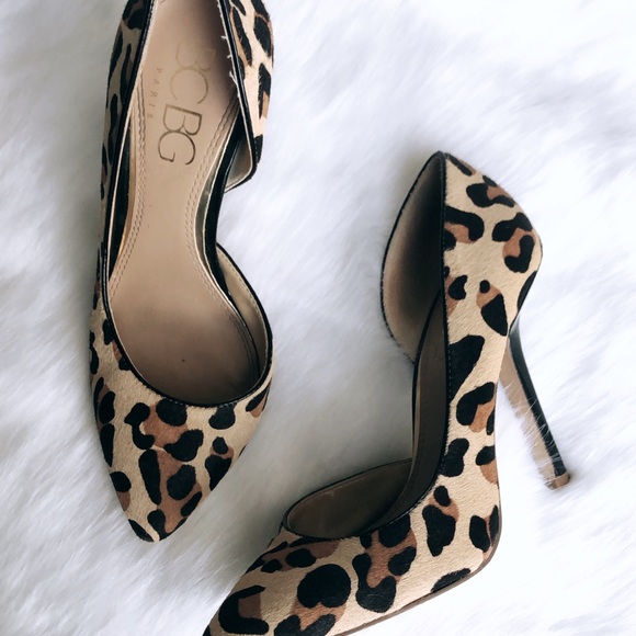 BCBG Shoes - BCBG LEOPARD CALFSKIN HEEL PUMPS SZ 7